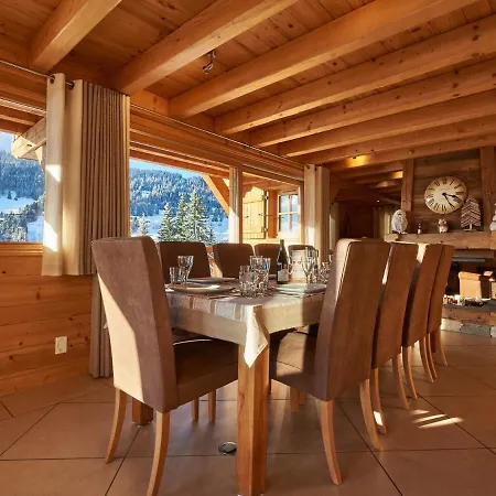 Luxury 5-les Gets-luxe-confort-jacuzzi-cheminee-a 400 M Des Pistes-vue Exceptionnelle Шале Ле-Гет
