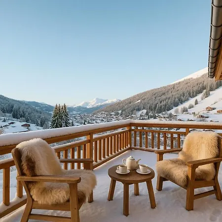 Luxury 5-les Gets-luxe-confort-jacuzzi-cheminee-a 400 M Des Pistes-vue Exceptionnelle Шале *